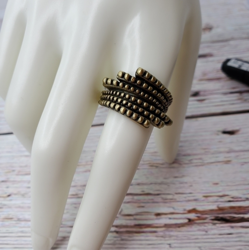 NEW‎ LIA SOPHIA SIZE 10 WOMENS GOLD RING FASHION JEWELRY